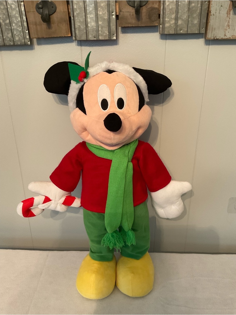 Disney Mickey Mouse Holiday Plush - Red, Green & Yellow
